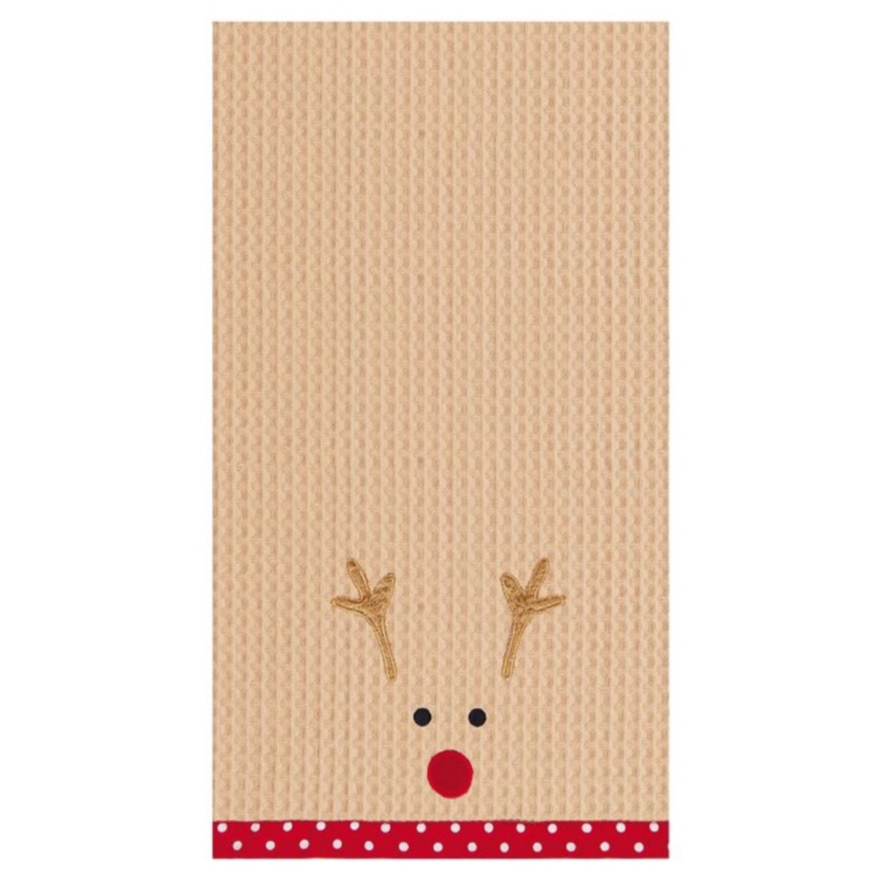 C&F Kitchen Rudolph Waffle Weave Kitchen Towel - Picture 3 of 11